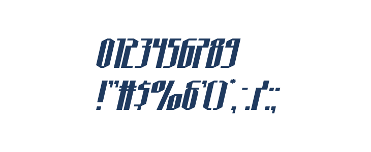 Hydronaut Expanded Italic Other Characters