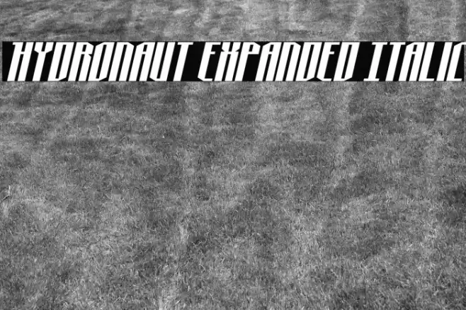 Hydronaut Expanded Italic Font examples