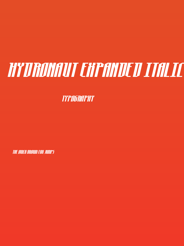 Hydronaut Expanded Italic Poster