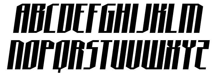 Hydronaut Expanded Semi-Ital Font LOWERCASE