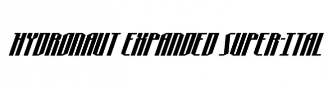 Hydronaut Expanded Super-Ital  Free Fonts Download