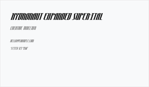 Hydronaut Expanded Super-Ital Business Card