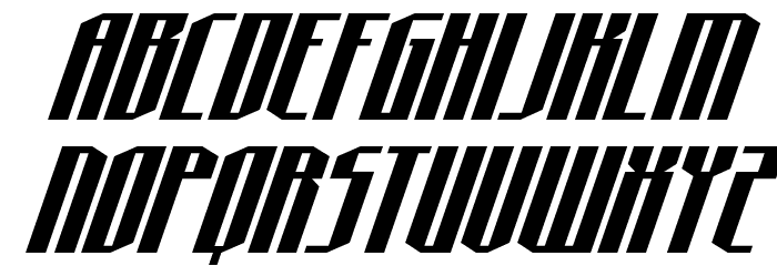 Hydronaut Expanded Super-Ital Font LOWERCASE