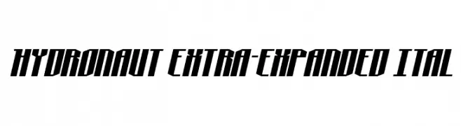 Hydronaut Extra-Expanded Ital  Free Fonts Download