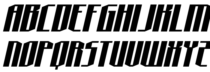 Hydronaut Extra-Expanded Ital Font LOWERCASE