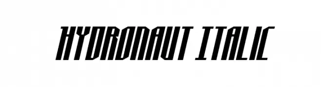 Hydronaut Italic  नि: शुल्क फ़ॉन्ट्स डाउनलोड