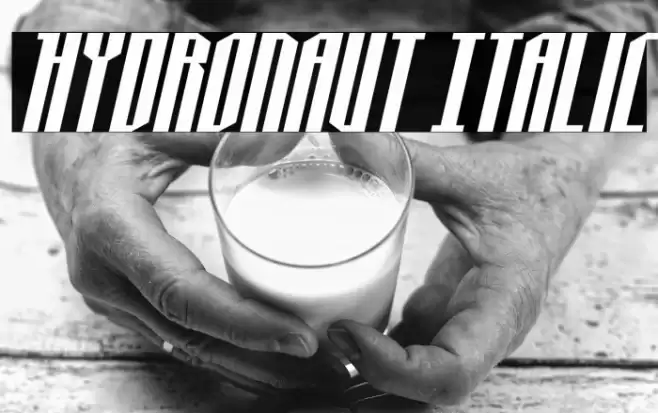 Hydronaut Italic Font examples