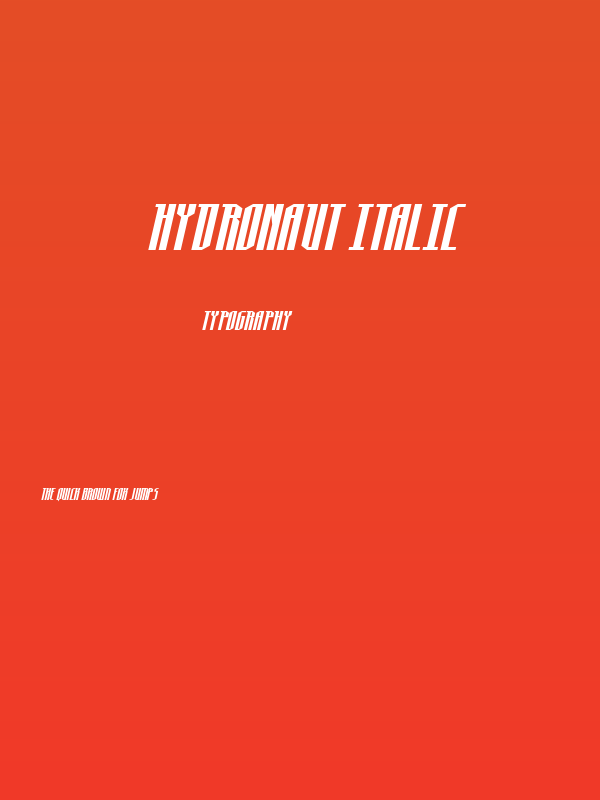 Hydronaut Italic Poster