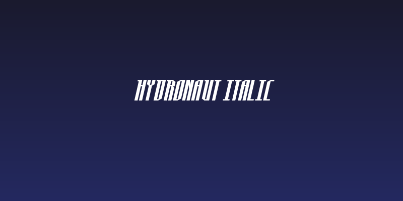 Hydronaut Italic Social Header