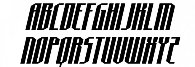 Hydronaut Italic फ़ॉन्ट लोअरकेस