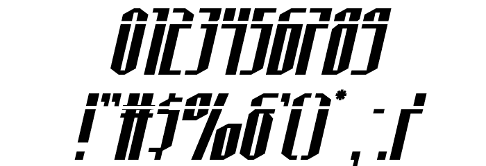Hydronaut Laser Italic Font OTHER CHARS