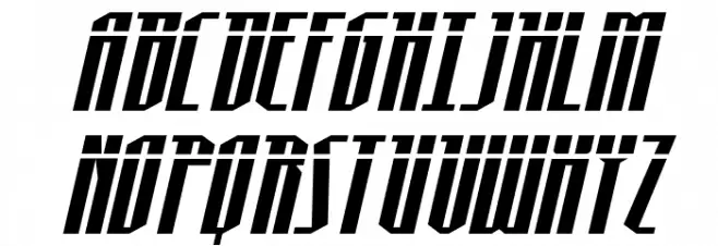 Hydronaut Laser Italic Schriftart Groß