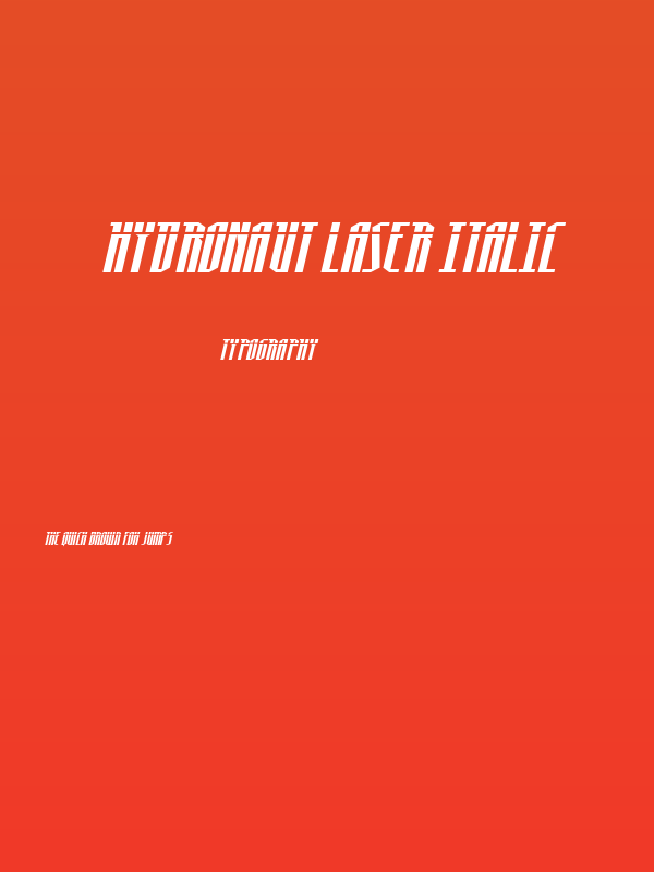 Hydronaut Laser Italic Poster