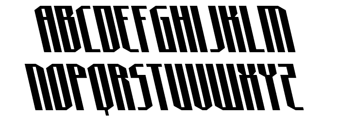 Hydronaut Leftalic Font LOWERCASE