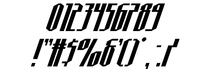 Hydronaut Super-Italic Font OTHER CHARS
