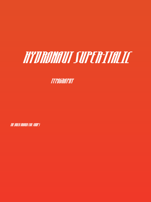 Hydronaut Super-Italic Poster