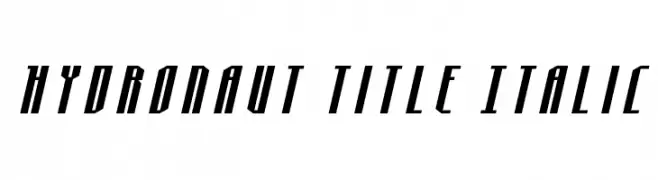 Hydronaut Title Italic  Fuentes Gratis Descargar