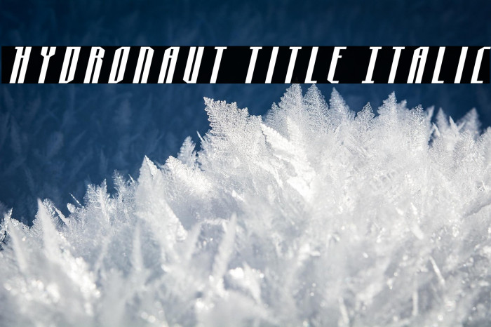 Hydronaut Title Italic Example 3
