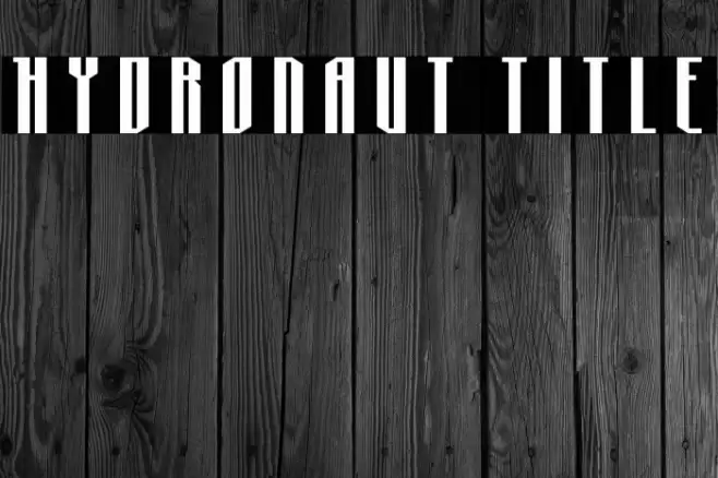 Hydronaut Title Font examples