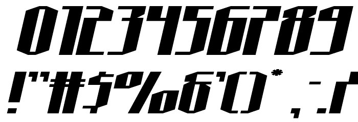 Hydronaut Wide Italic Font OTHER CHARS