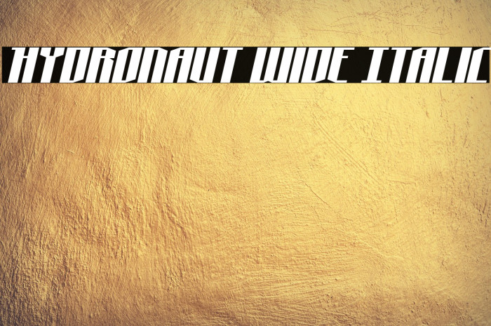Hydronaut Wide Italic Example 1