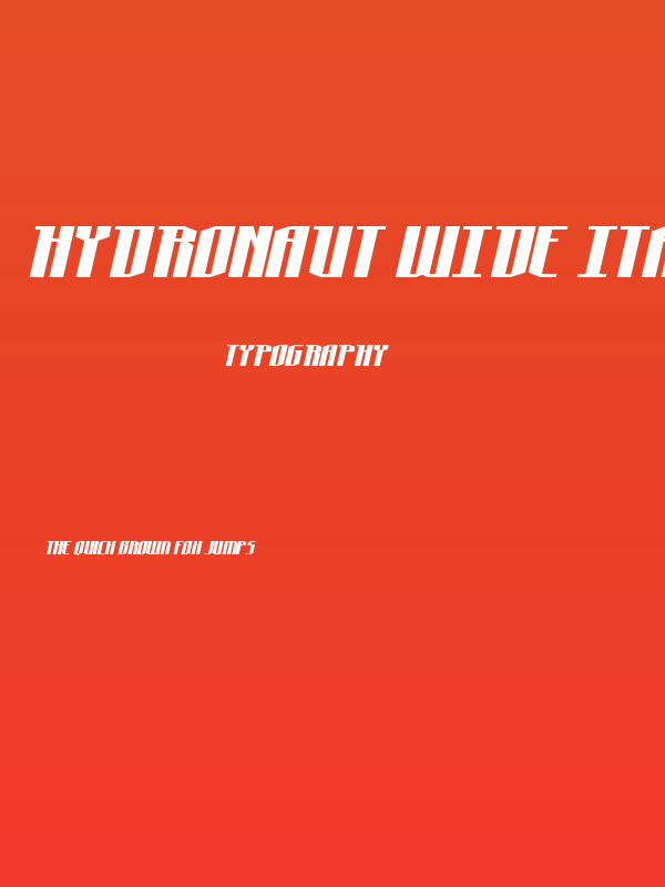 Hydronaut Wide Italic Poster