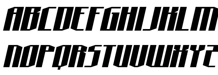 Hydronaut Wide Italic Font LOWERCASE