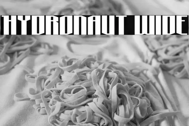 Hydronaut Wide Font examples