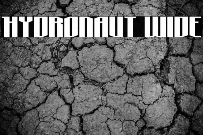 Hydronaut Wide Font examples