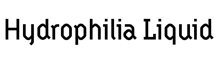 Hydrophilia Liquid  Frei Schriftart Herunterladen