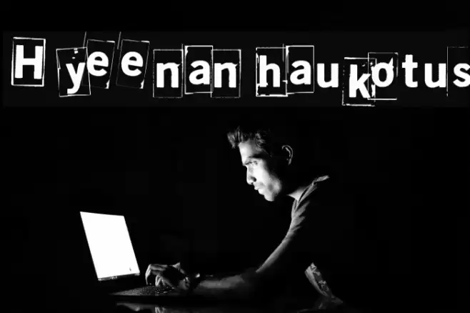 Hyeenan haukotus Font examples