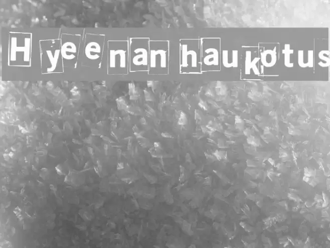 Hyeenan haukotus Font examples