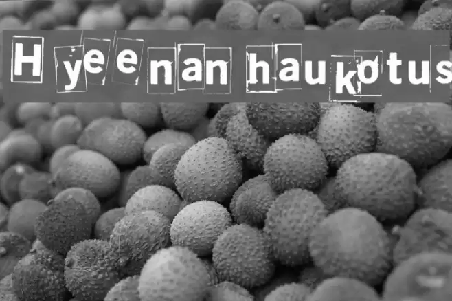 Hyeenan haukotus Font examples