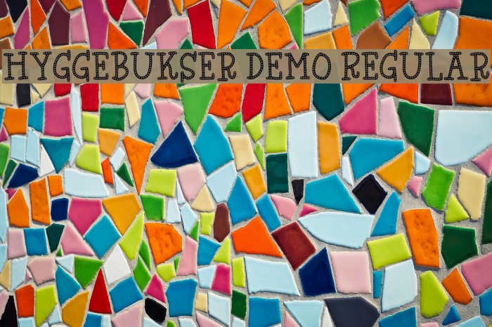 Hyggebukser DEMO Regular Font examples