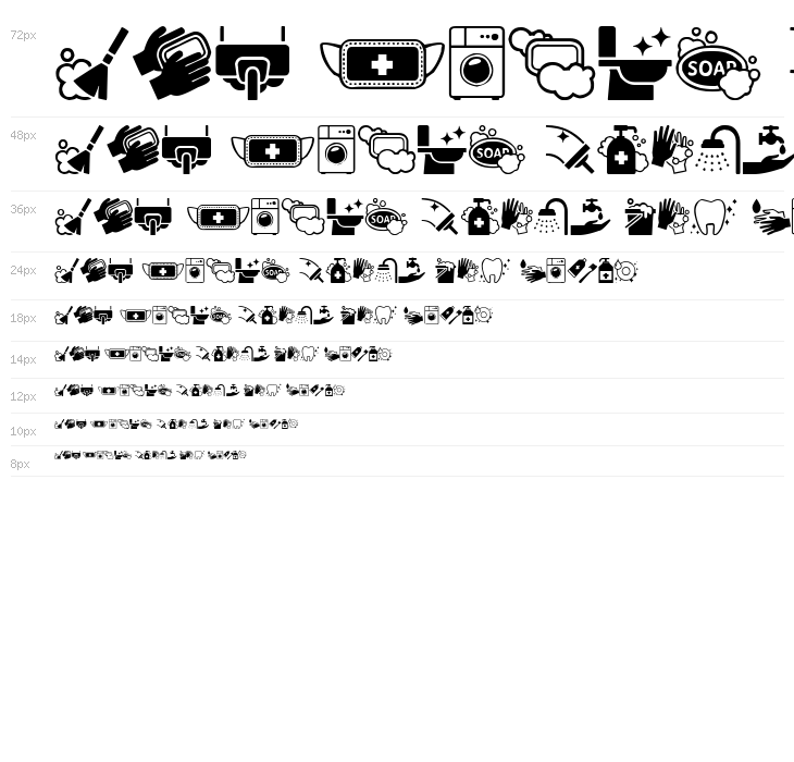 Hygiene Icons Waterfall