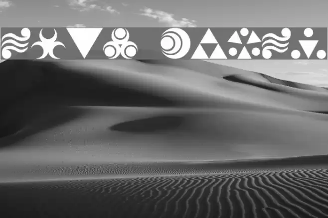 Hylian Symbols Fonte examples