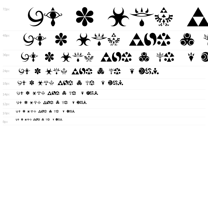 Hylian Symbols Waterfall