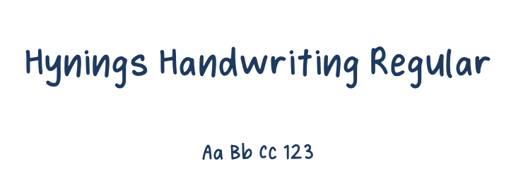Hynings Handwriting Regular Font Preview