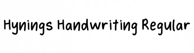 Hynings Handwriting Regular Font