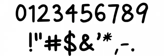 Hynings Handwriting Regular Font OTHER CHARS