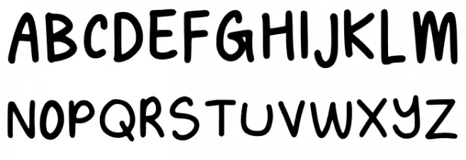 Hynings Handwriting Regular Font UPPERCASE