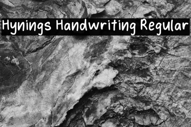 Hynings Handwriting Regular Шрифта examples