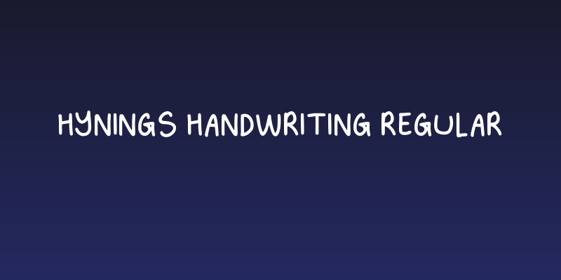 Hynings Handwriting Regular Social Header