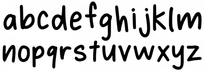 Hynings Handwriting Regular Font LOWERCASE