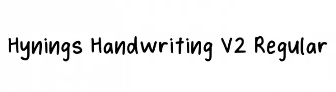 Hynings Handwriting V2 Regular  नि: शुल्क फ़ॉन्ट्स डाउनलोड