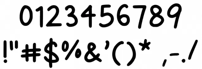 Hynings Handwriting V2 Regular Font OTHER CHARS