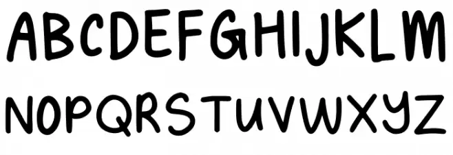 Hynings Handwriting V2 Regular Caratteri MAIUSCOLE