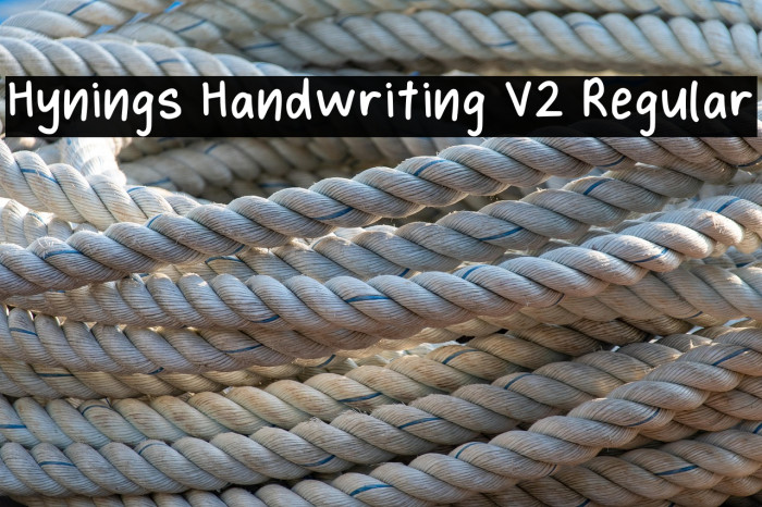 Hynings Handwriting V2 Regular Example 1