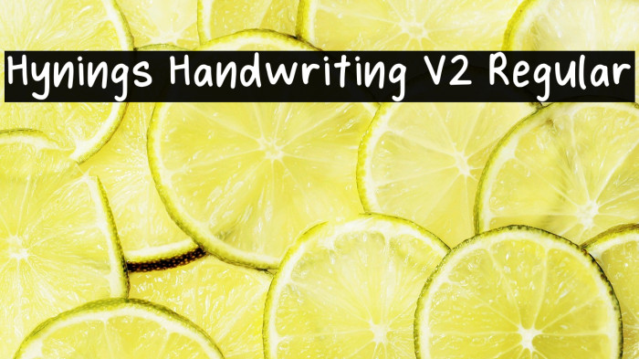 Hynings Handwriting V2 Regular Example 3