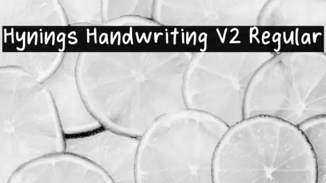 Hynings Handwriting V2 Regular Font examples
